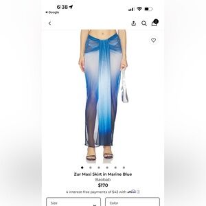 Baobab Collection Maxi Skirt in Blue and Black